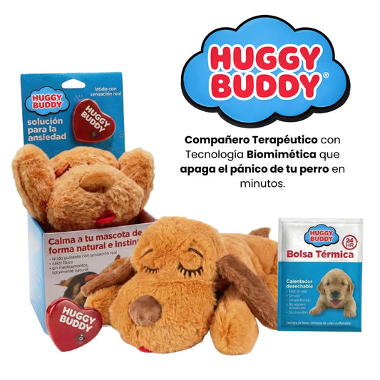 HuggyBuddy® Calma para tu perrito. Libertad para ti.